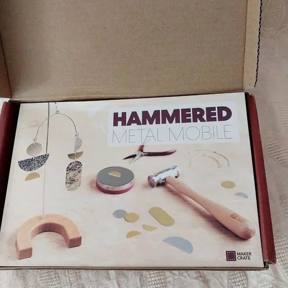 NIB KiwiCo Maker Crate Box Hammered Metal Mobile - Picture 2 of 5